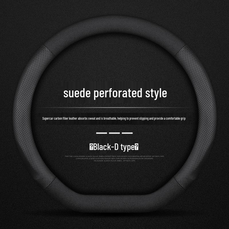 XPeng Steering Wheel Cover for P7, G3, G3i, P5 - Genuine Leather Carbon Fiber, High-Quality.