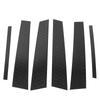 6Pcs B Pillar Trim Carbon Fiber Pillar Panel Decor Replacement for Infiniti Q50 2014‑2022 Rhombus Design