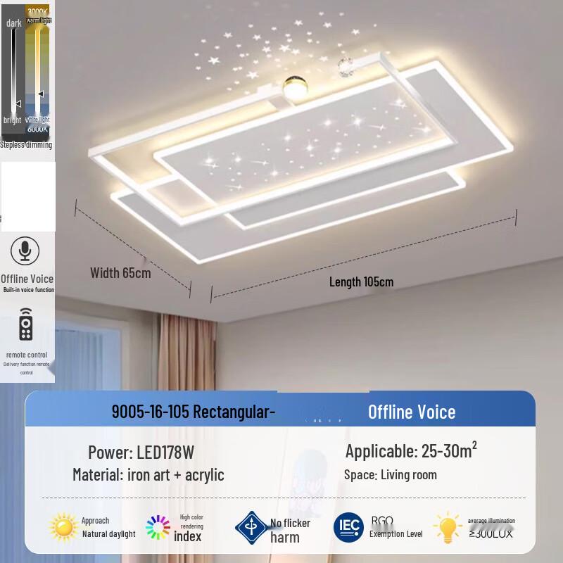 Xuanyong Modern Rectangular LED Ceiling Lamp