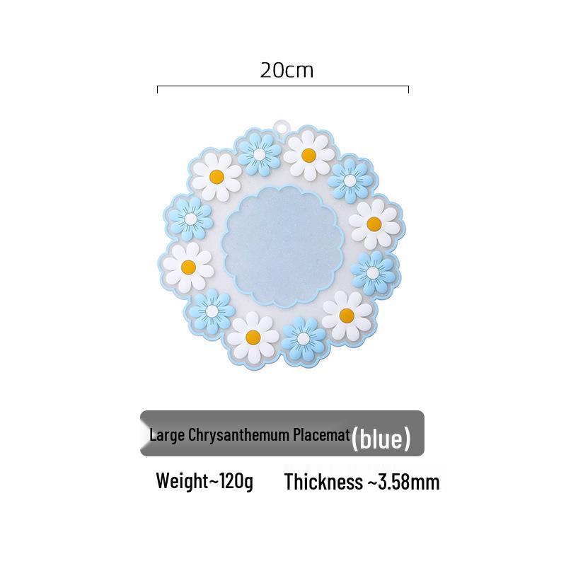 Kreslená sedmikráska Žáruvzdorná silikonová podložka a sada podtácků