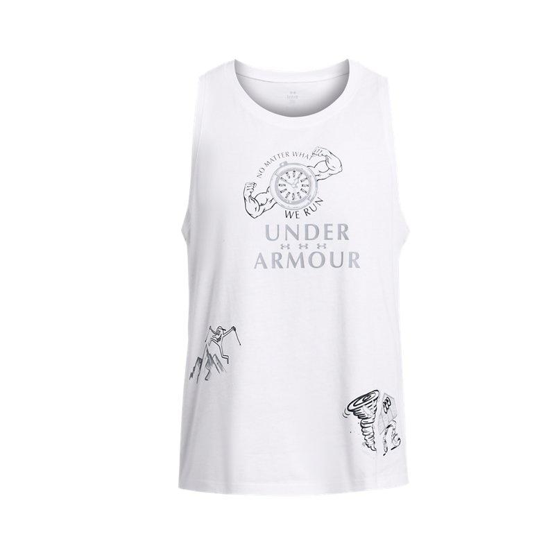 Under Armour We Run Singlet White Men s 1383413-100 XL