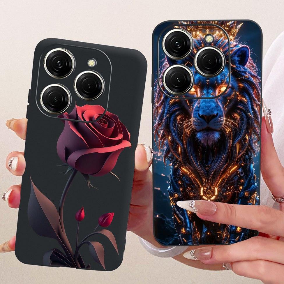 Case For Tecno Spark 20 Pro Cover KJ6 Cute Cat Fashion Butterfly Painted Casing For Techno Spark 20 Pro Bumper
