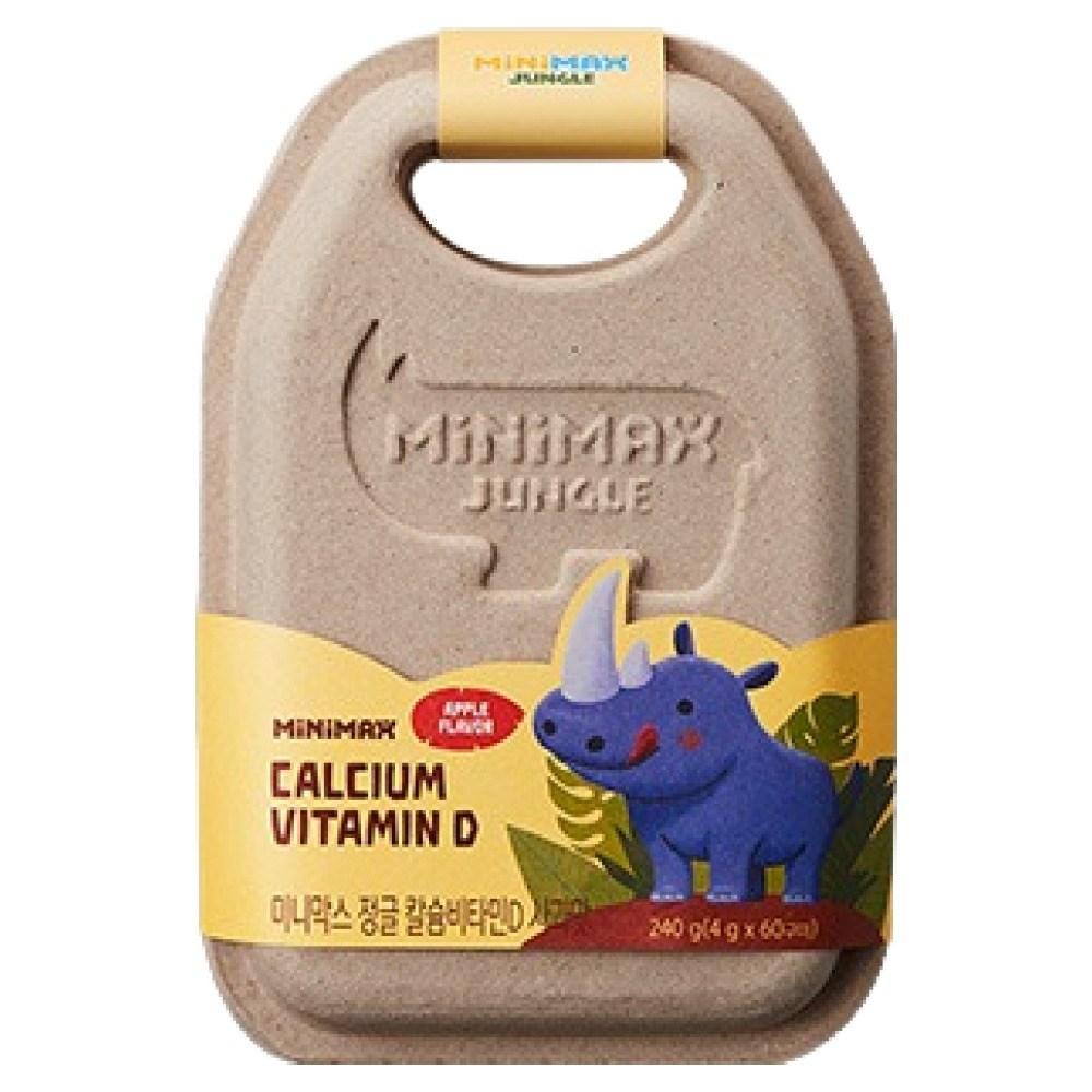 Minimax Dong-A Pharmaceutical Jungle Calcium Vitamin D Apple Flavor 240g 60 Tablets 1 Pcs
