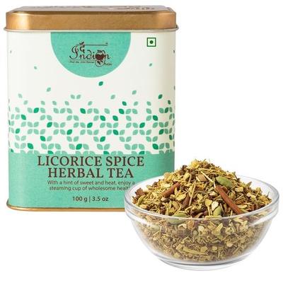 The Indian Chai - трав'яний чай із спеціями солодки 100 грам з ваніллю, цедрою апельсина, гвоздикою, імбиром тощо для імунітету