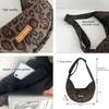 Retro Leopard Print Women's Hobos Crossbody Bag Faux Suede Casual Shoulder for Women Fall Winter Underarm Bag Purse Handbags