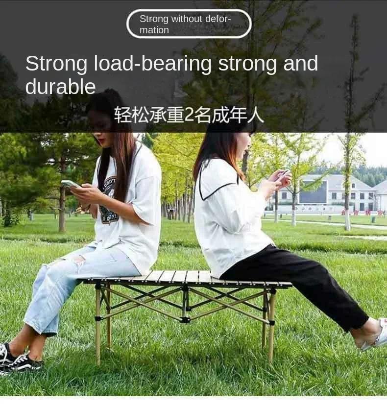 Outdoor Folding Long Table Easy To Install Picnic Tables Camp Desk Tourist Portable Storage Egg Roll Table with Net Bag Outdoor
