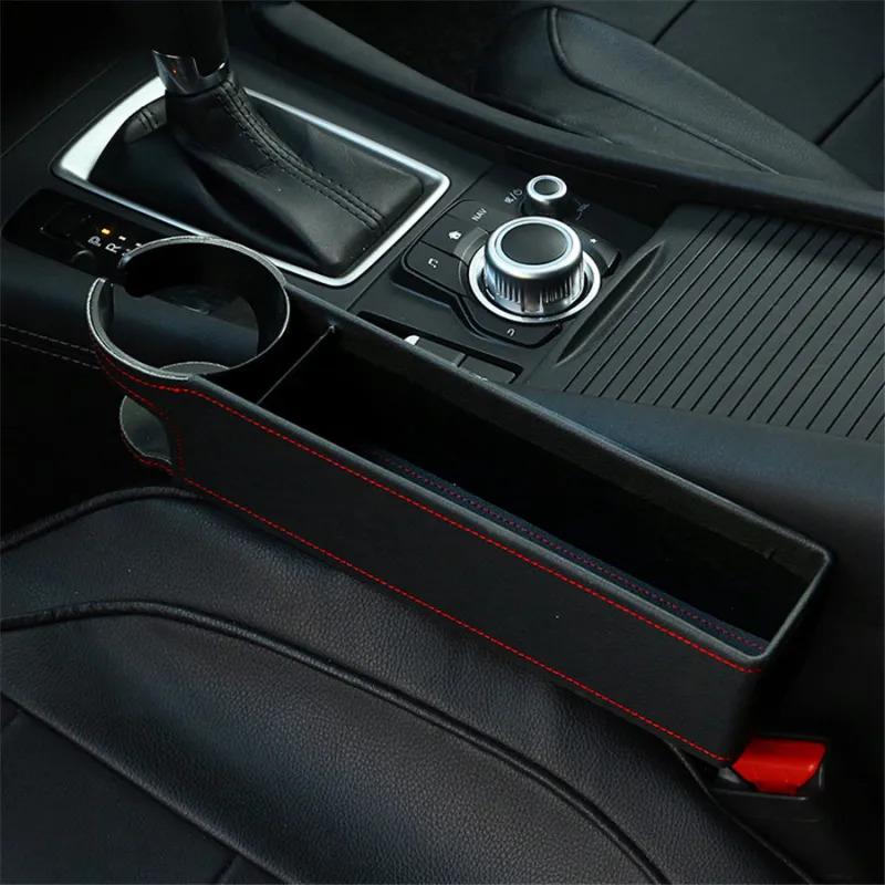 New Car Seat Gap Organizer Vehicle Crevice Storage Box Accessories Cup Holder Black