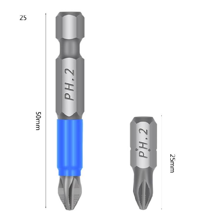 Cross Impact Screwdriver Bits Set Magnetic Batch Heads 25/50/65/70/90/127/150mm