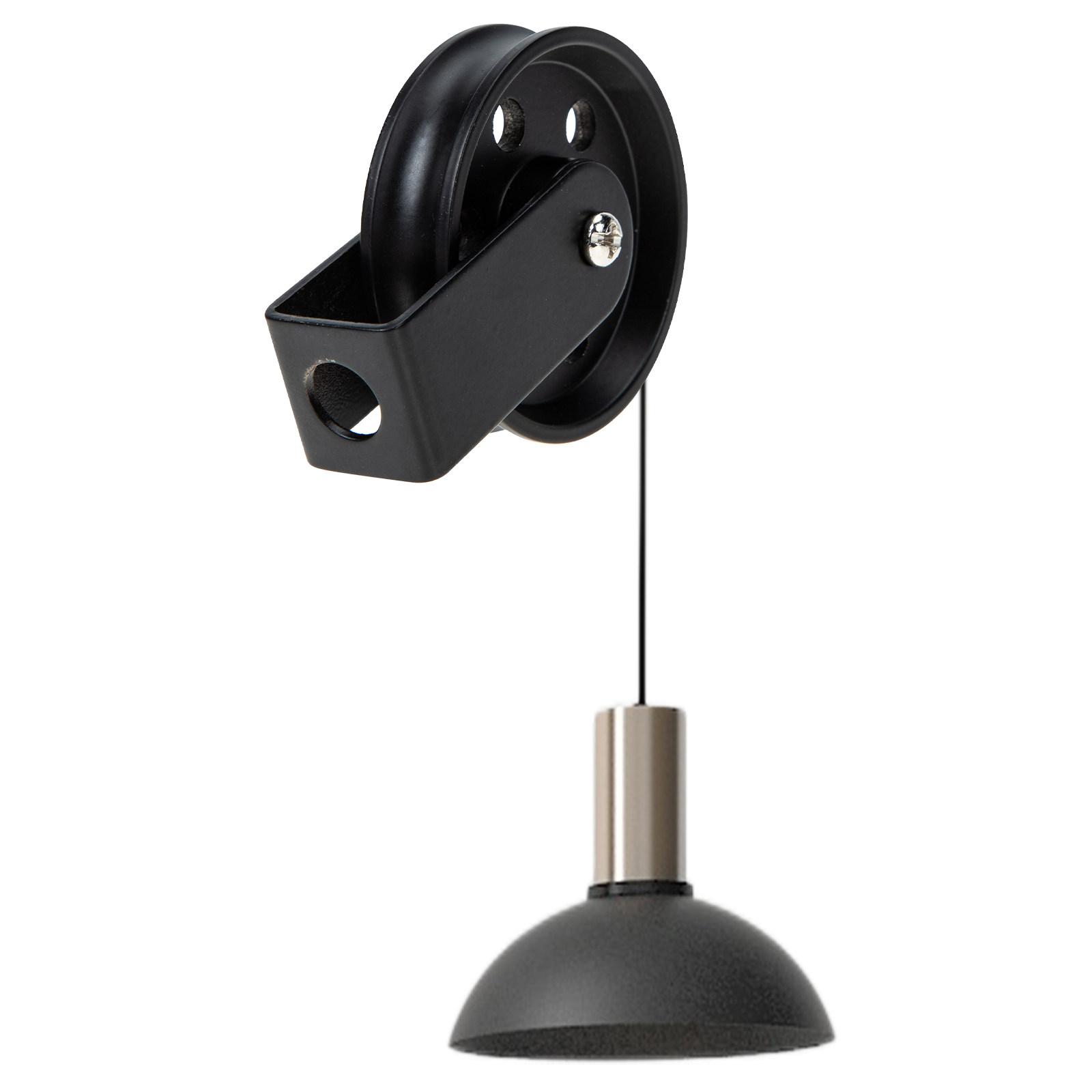 

Retro Black Iron Pulley Wheel for Pendant Lamps Wall Lighting DIY Projects Vintage Light Fixture Accessory Cable Pulley Wheel 6.5X5.5X5.2CM