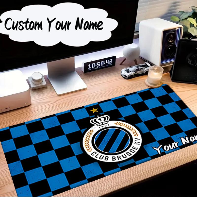 Custom Name Mouse Pad Golden Club Atletico Emblem Mouse Pad Desk Mat, Non-Slip Rubber Backer Pad For Computer Notebook Gaming Mouse Pad Birthday Gift