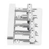 Electric Bass Bridge Tailpiece 4 String Fixed Saddle with Thickened Base Plate Hex Wrench Silver