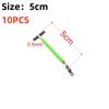 10Pcs T-Shape 3 Way Rolling Fishing Swivel Cross Line Steel Wire Leader Arm Fluorescent Balance Connector Saltwater Rig Tackle