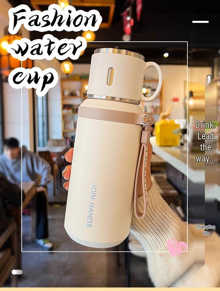 2025 High-Quality 316 Stainless Steel Thermos Cup with Lid for Girls – Ideal for Tea and Water, Perfect for Students.