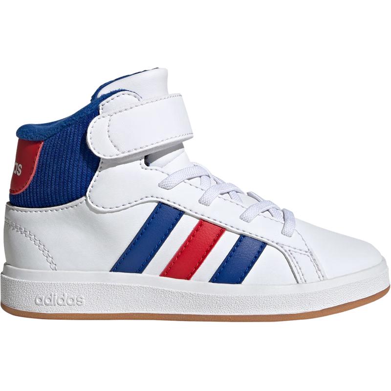 Adidas Grand Court Boys Winter Lined Mid-Top Sneakers 32