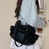 Vintage Women Shoulder Bag PU Leather Rivet Crossbody Bag High Capacity Female Messenger Bags