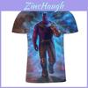 Qualità Premium The Avengers Endgame Thanos Maglietta a Maniche Corte Girocollo Grafica da Uomo Top Camicetta