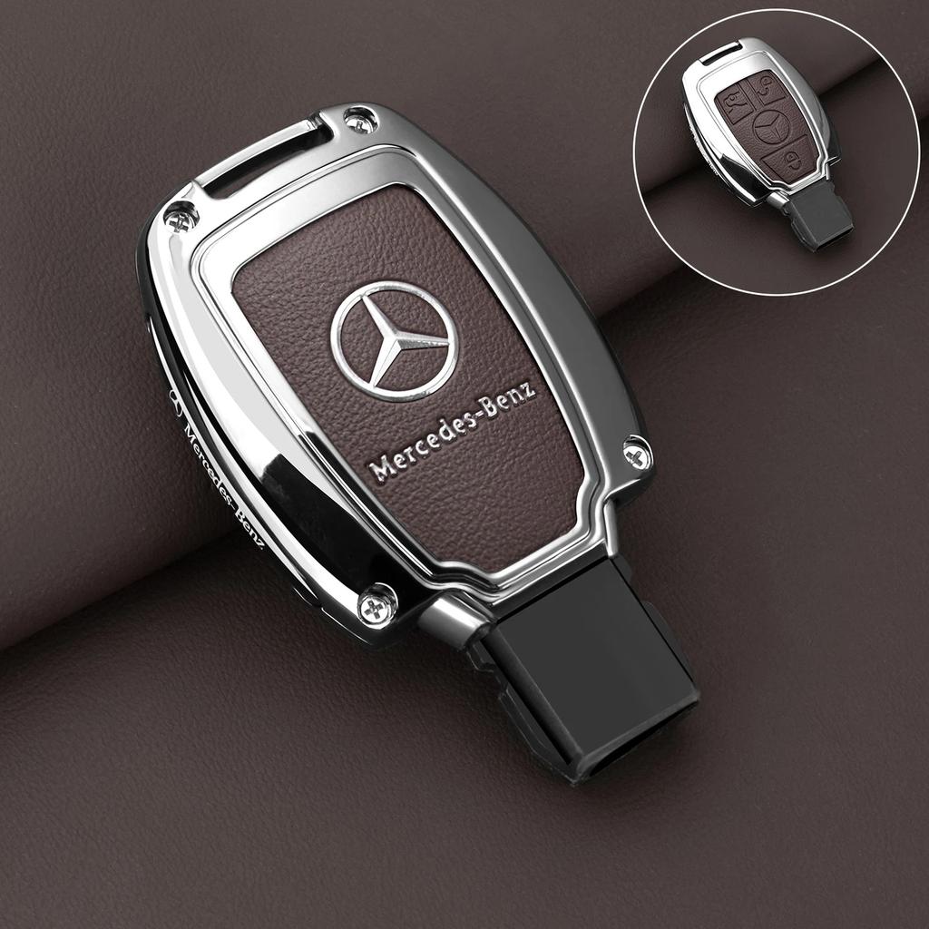GLC GLB Car Zinc Alloy Key Case Bag Metal Key Shell For Mercedes-Benz A B C E G S V Class GLA GLC GLE GLK Vito Sprinter SL SLK