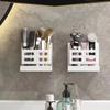 New Hole-Free Multifunctional Washbasin Storage Tube Bathroom Toothbrush Razor Storage Rack Wall-Mounted Bathroom Supplies