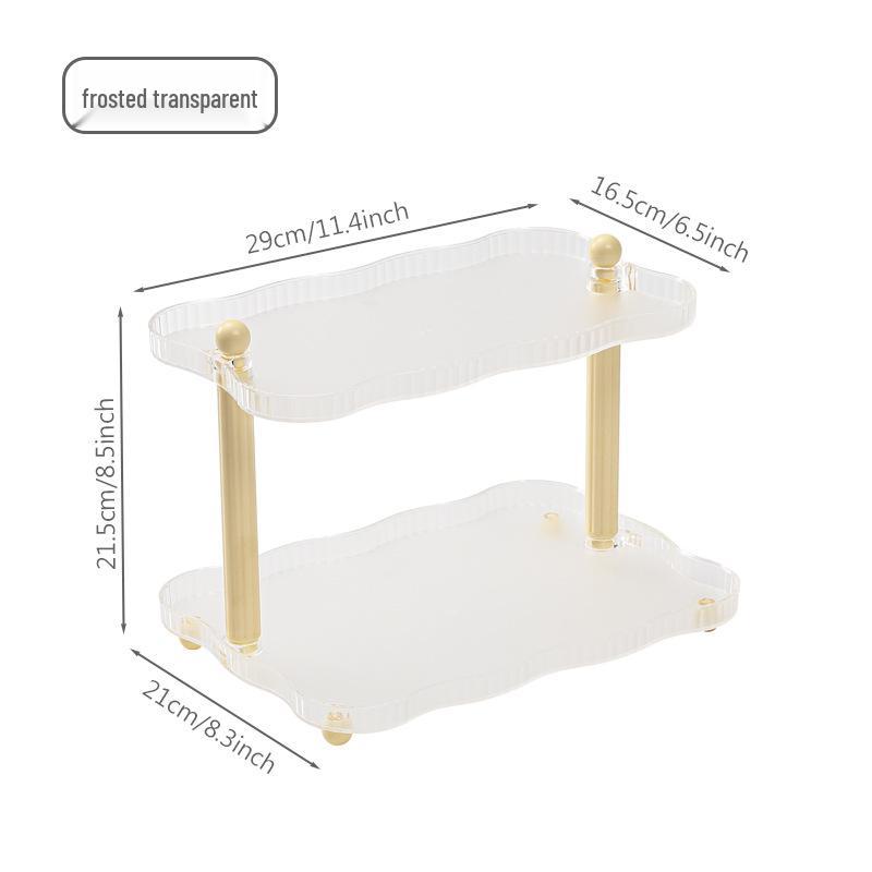 Desktop Double-Layer Multi-Purpose Storage Rack for Dorm or Office