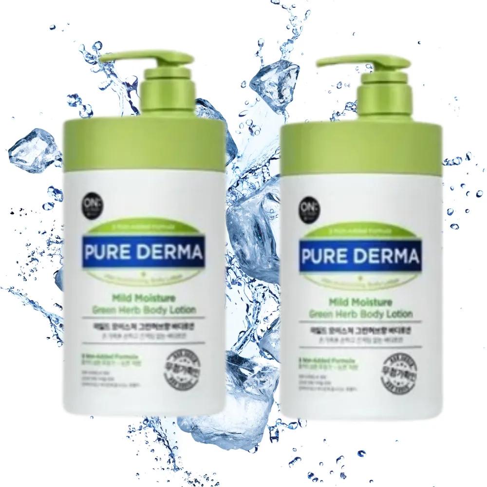 ON THE BODY Pure Derma Mild Moisture Green Herb Scent Body Lotion 1000ml x 2