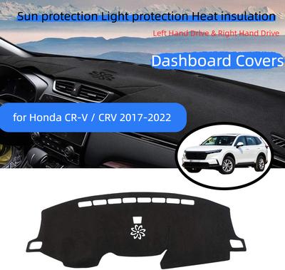 Wildleder Armaturenbrettabdeckung für Honda CR-V CRV 2017-2026 Armaturenbrettabdeckung Rutschfeste Armaturenbrettmatte Schutzmatte Sonnenschutz Blendfrei