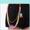Monster Fashion Waist Chain With Colorful Resin Pendant For Men And Women