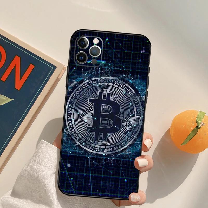Applicable To Apple Iphone15Plus Mobile Phone Case, Bitcoin Btc Mobile Phone Case, Painted And Anti-Drop Huawei Three