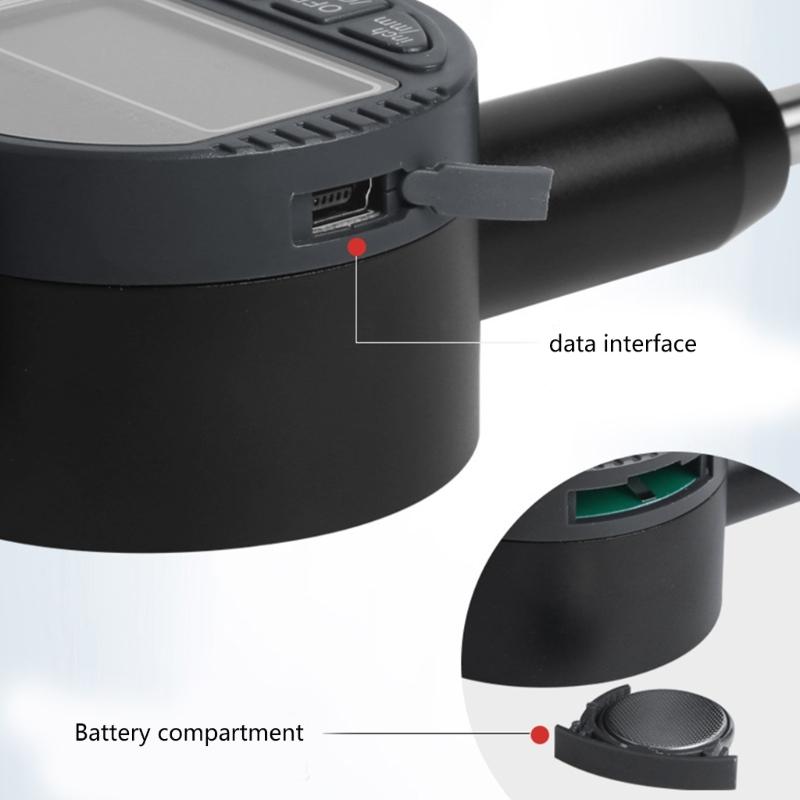 Electronic Digital Dial Indicator Gauge Inch/Metric Conversion 0-1Inch/25.4mm Digital Probe Indicator Dial Tester