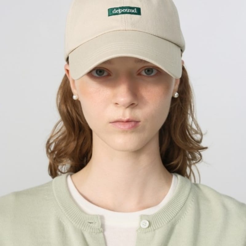 

DEPOUND box logo washed cap - light beige light beige