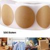 500 Stickers Kraft Paper Circular Self-adhesive Label Paper Project Classification Name Sticker Personalized Convenient Label