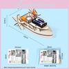 Simulated Electric Ship Model Wooden Assembly Material Children Puzzle Toy For Kids Stem Learning And Handson Education