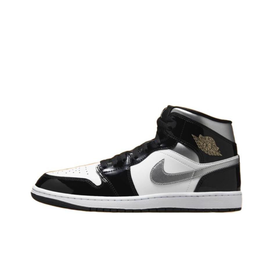 

Jordan Air Jordan 1 Mid “Black Patent”HV0789-010 Men s Sizes EU 47.5 чёрный/белый
