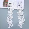 Water Soluble Lace Lace Wedding Accessories, White Polyester Lace Pair Flower Fabric Diy Lace Water Soluble Lace