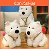 Highland West Terrier Plush Doll With Avocado Backpacks Bow Decor For Gift