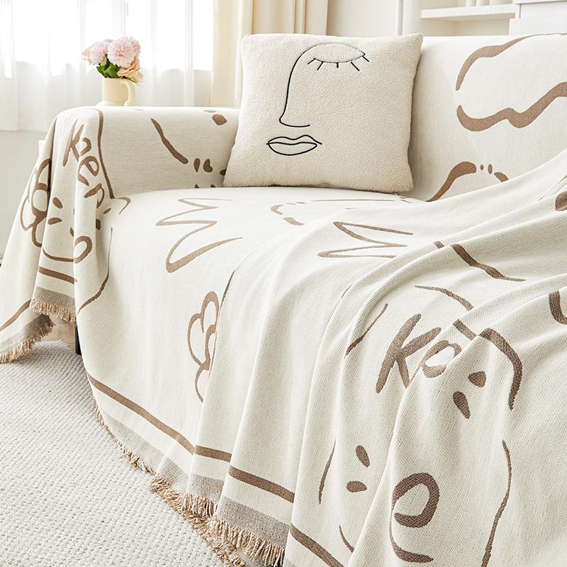Bohemia Chenille Sofa Cover Universal Sofa Blanket Dust-proof Cloth for Bedroom Living Room Sofa Cushion