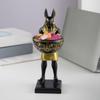 25cm Anubis Figurine Resin Egyptian God Figurine with Bowl Ancient Egypt Art Sculpture Ancient Egypt Decor & Desktop Organizer