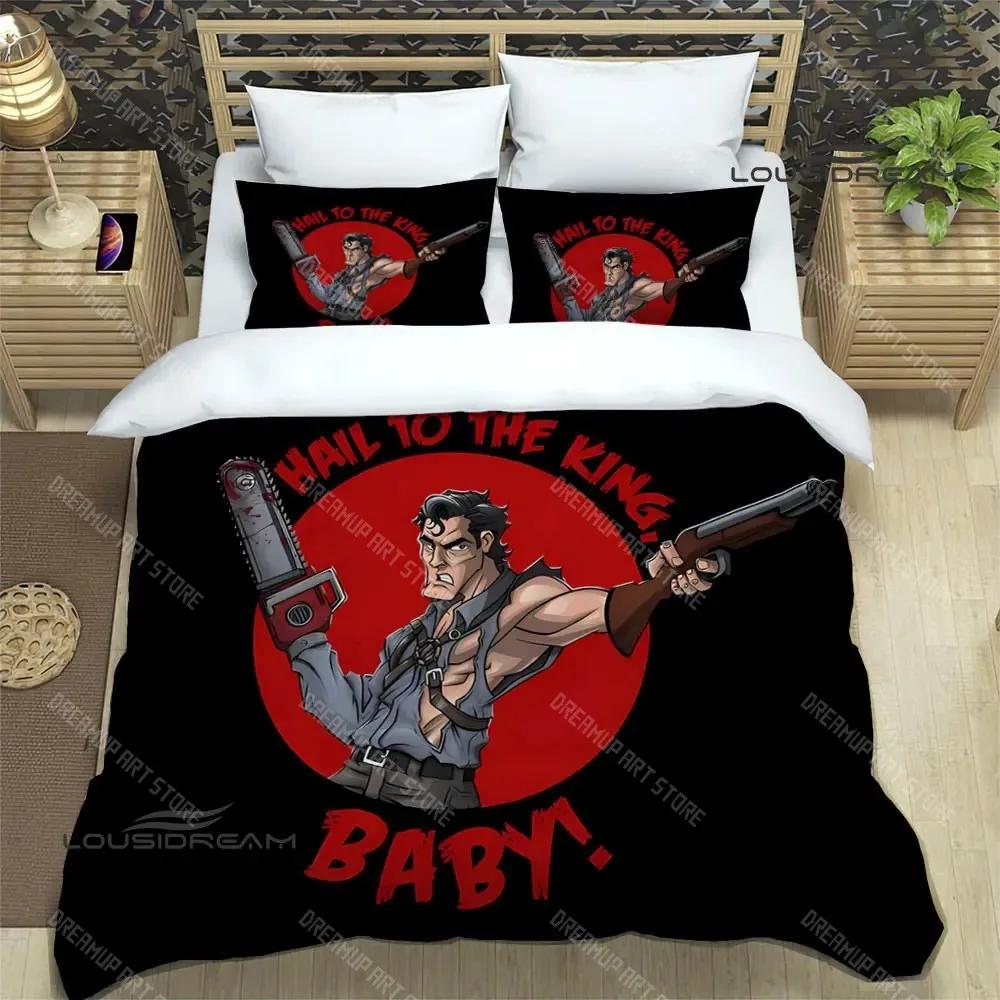 Set Biancheria da Letto Stampata The Evil Dead Set di Articoli Raffinati Copripiumino Set Piumone Letto Set Biancheria da Letto Lussuoso Regalo di Compleanno