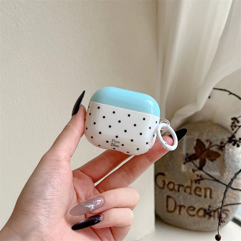 Contrast Color Polka Dots for AirPods1 Apple Bluetooth Wireless Headset Case 1/1/1 Generation of Cute Creative Women