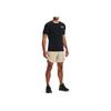 Under Armour Solid Color Logo Print Fitted Crew Neck Short Sleeve Raglan T-Shirt Men Tops Black 1361424-001
