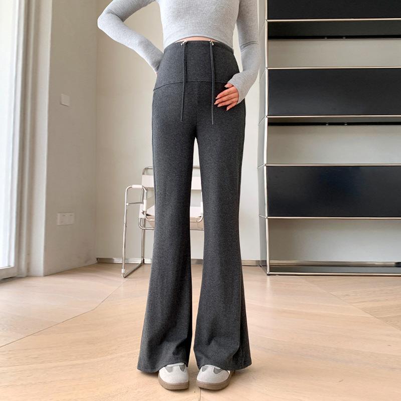 

Не поддерживают брюки для беременных, осенние леггинсы большого размера, стройнящие, беременность не стесняет живот, брюки широкие 2XL [Suitable for 125-70kg] темно-серого