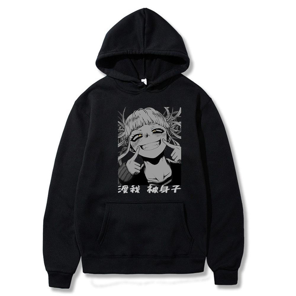 Japan Anime My Hero Academia Himiko Toga Graphic Printed Men Women Hoodies Boku No Hero Academia Streetwear Harajuku Sweatshirt