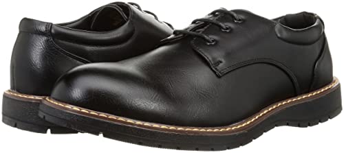 Dedes 6340 Men's Plain Toe Oxford Lace-Up Shoes, Black, Size 27.0cm, 3E