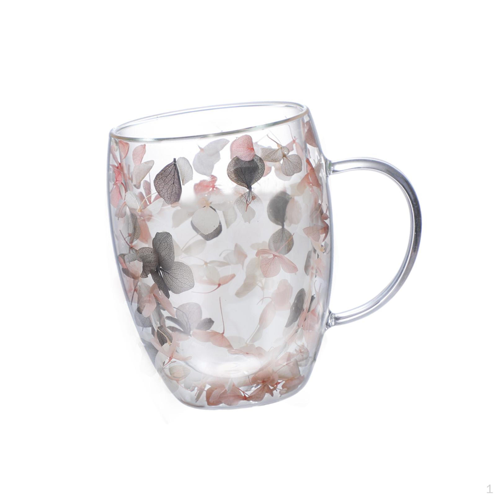 300 Ml Double -walled Coffee Cups Made of Glass, Borosilicate Cappuccino Cups, Isolated Clear Style B