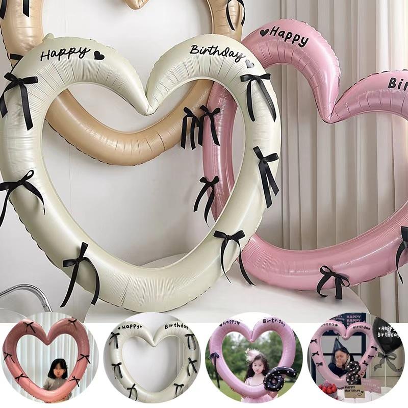 Heart Balloon Accessorie Cute Love Star Ballons Birthday Wedding Baby Shower Decoration Photo Frame Gifts Ornament
