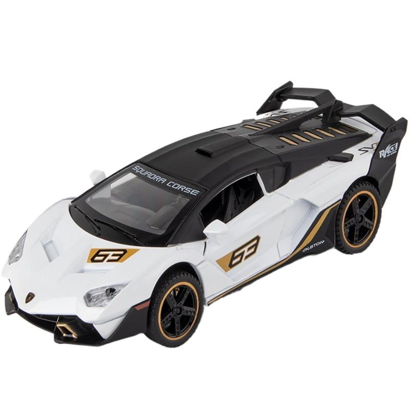 1/32 Lamborghini Aventador SC18 Alston Alloy Racing Car Model Diecasts Metal Toy Sports Car Model Simulation Sound Light Toy Gift