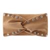 Versatile Rhinestone Elastic Headband for Face Washing & Sports - Simple, Solid Color, Sweat-Absorbing Fabric