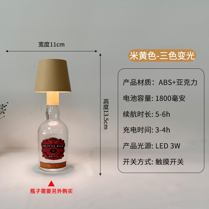 Tall Metal Desk Lamp, Wine Headlamp, I-shaped Desk Lamp, Mushroom Lamp, Bar, Cafe Atmosphere Desk Lamp