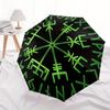 Viking Vegvisir Compass Norse Runes Symbol T Shirt Umbrella, Portable 3 Fold Compact Umbrella for Men & Women,S101