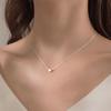 Brushed Cube Sugar Pendant Necklace For Women Minimalist Delicate Layering Chain Small Dainty Student Jewelry