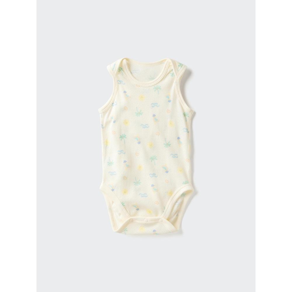 Uniqlo Japan Cotton Mesh Bodysuit Sleeveless